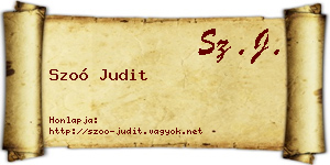Szoó Judit névjegykártya