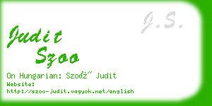 judit szoo business card